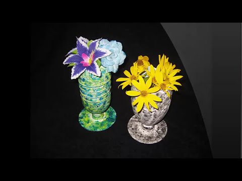 Hướng dẫn làm hoa và bình cắm hoa bằng nhựa - chai nhựa